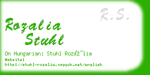 rozalia stuhl business card